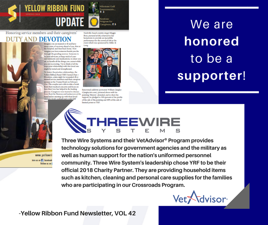 threewiresys's tweet photo. @Threewiresys is proud to support @YRFund's mission by volunteering time, resources, and financial support. We have the great honor to be featured in their #Spring newsletter. Check out page 4 to read more about their mission! https://t.co/3c7dJKja92  #ThreeWireCares #Givingback https://t.co/uVoQjDhZPr