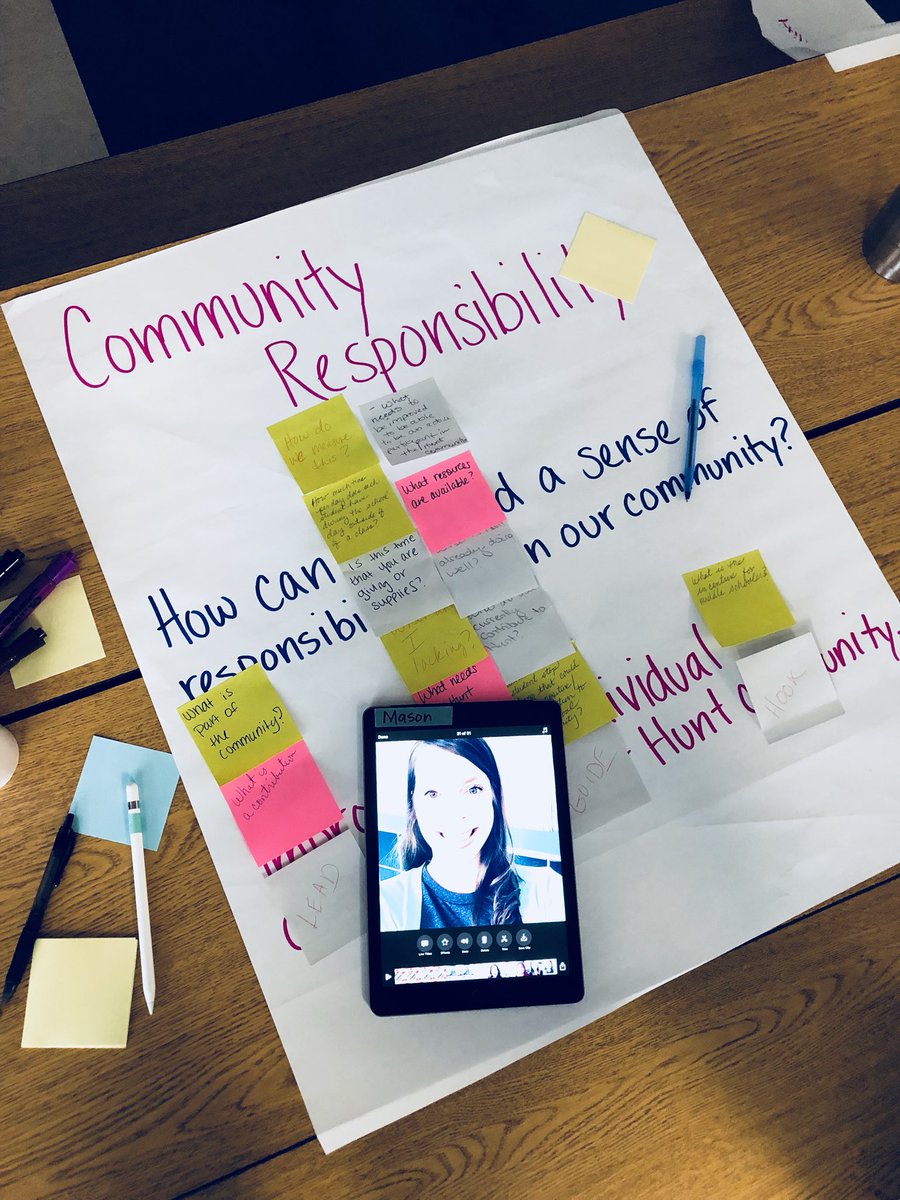 msarneson's tweet photo. @Apple 🍎came to @HuntMiddle to teach us about Challenge Based Learning! #HMSProud 🐾 #CBLReflection 🤔 https://t.co/VpuOljWf4F
