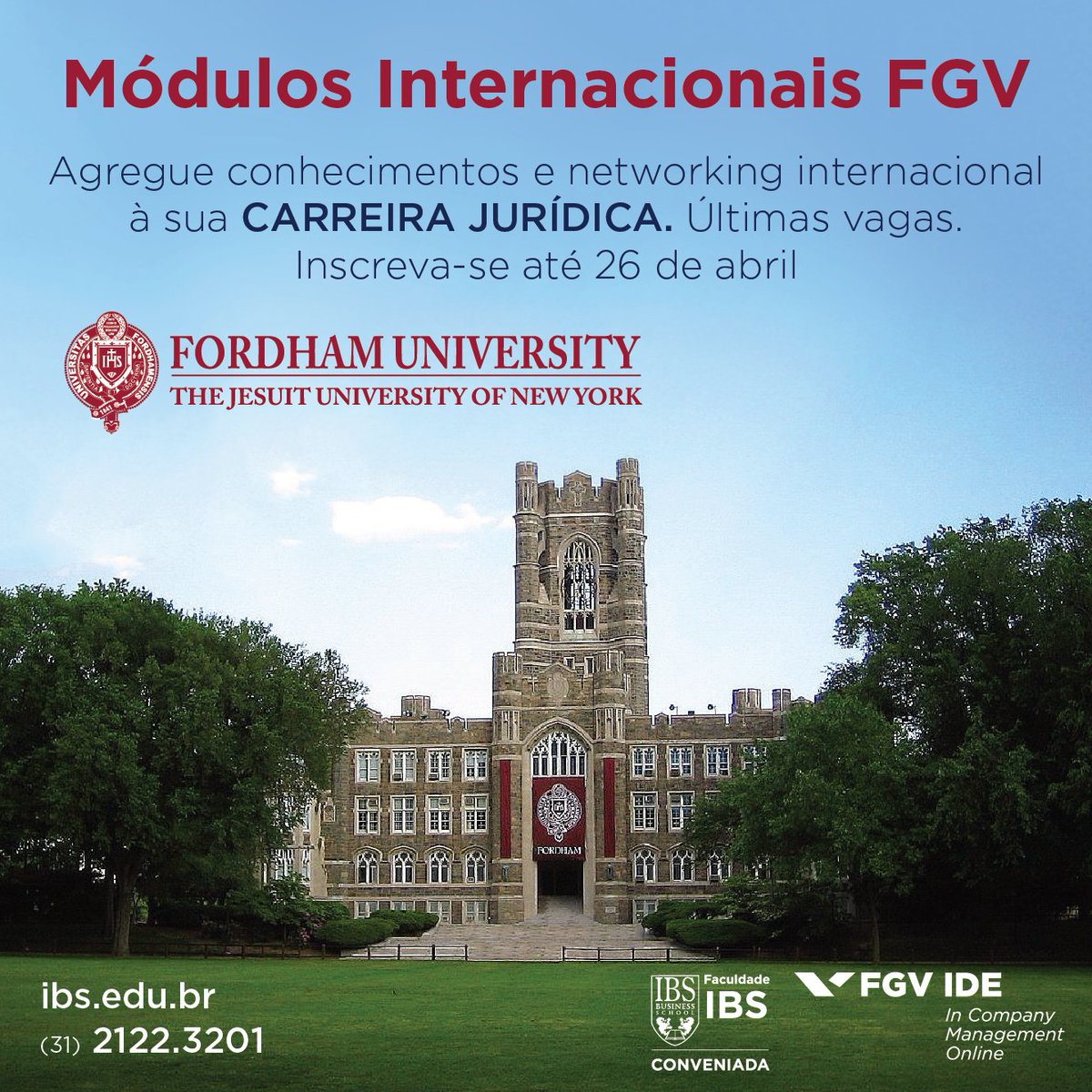 A Fordham University é uma das melhores universidades Americanas que oferece o Curso de Direito e a especialização em LLM. ow.ly/Q7jb30jDIcd