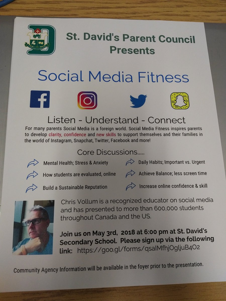 StDavidCeltics's tweet photo. Next Thursday, Join us for our Parent Night. Our guest Chris Vollum will be discussing Social Media Fitness. RSVP using the link below - bring your friends! 
https://t.co/fkjNI3B6KL https://t.co/5aJYNMvRpw