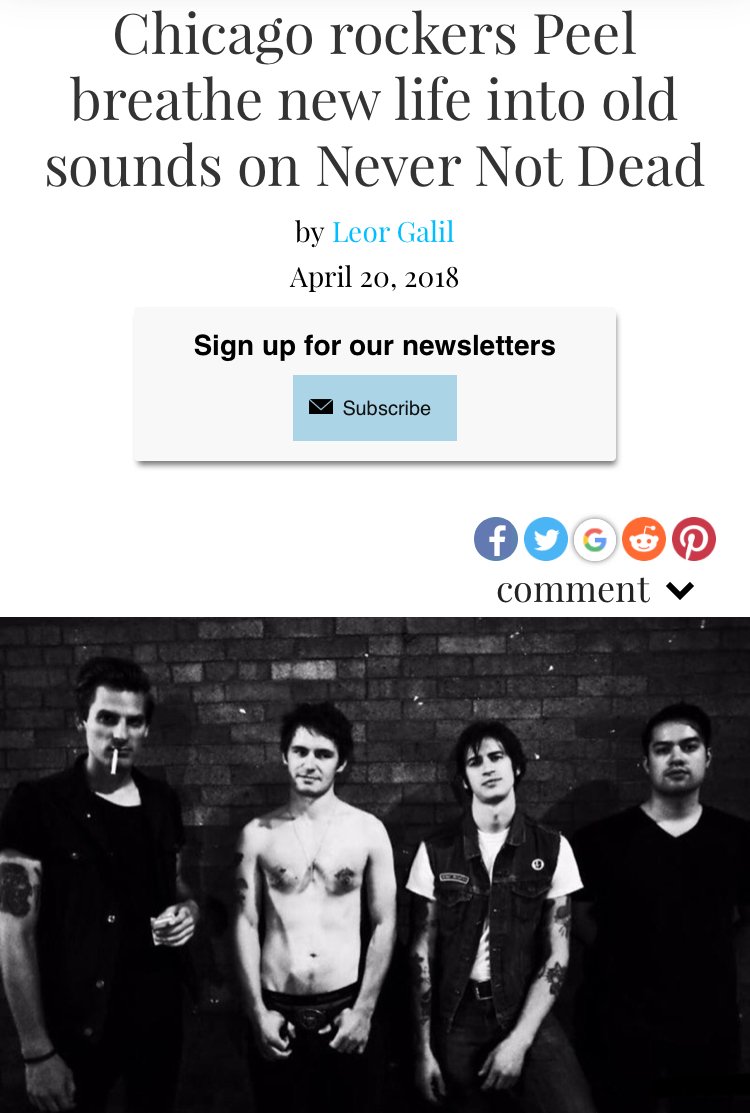 peelrules's tweet image. The word is out and NEVER NOT DEAD is an instant hit thanks @Chicago_Reader, don't miss the release show this SUNDAY at @Schubas! --&amp;gt; chicagoreader.com/chicago/chicag…