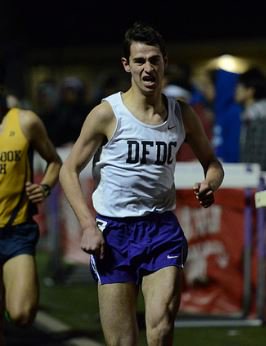 CoachScottDFDC's tweet photo. Better late than never...So proud of Matt Gold (4:26) and Bradley Brodsky (4:35) for their PRs in the big Dan Horyn mile on Friday night! Wearing purple shorts to honor the late Dan Horyn of Niles North who was their coach when I was running. @NilesNorthBXC https://t.co/hNtitxfqkC