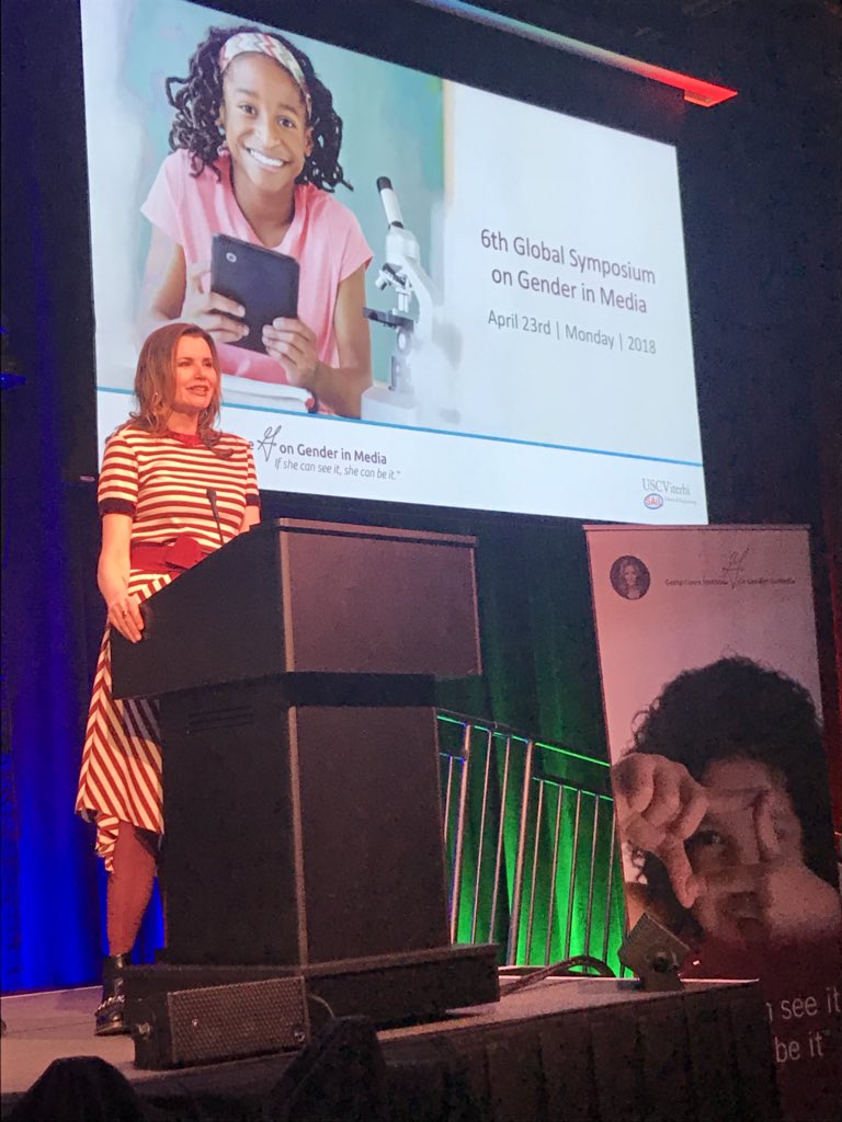 Geena Davis herself dropping facts  about #thescullyeffect “women who watch the x-files were 50 % more likely to be interested in stem fields” #ifshecanseeitshecanbeit #womeninstem