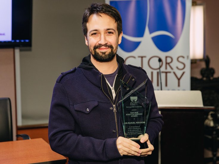 broadwaycom's tweet photo. .@Lin_Manuel awarded Actors' Equity's 2018 Rosetta LeNoire Award! https://t.co/EyRawCG07c https://t.co/vA4DTKioDl