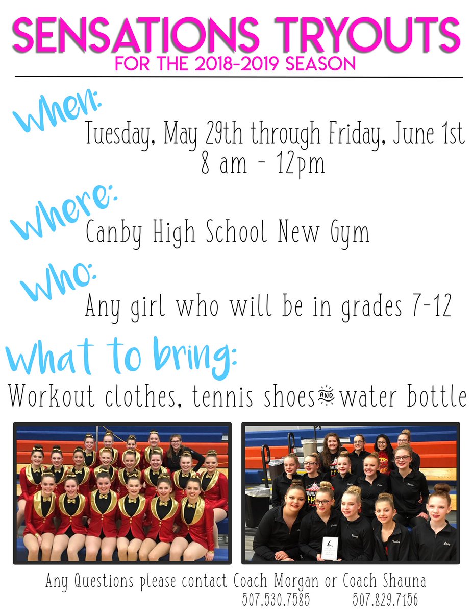Have you been thinking about becoming a Sensation?! ❤️ We’d love to have you on our team! 🤗 

Sign ups are in the High School Office!