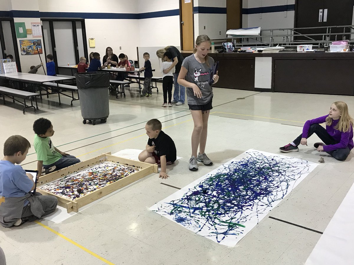 mrsbenne's tweet photo. Pictures from the fun day with @BirchcrestTiger @BPSFNE #KidsTimeSTEAM Ss painting like #JacksonPollock using the @Sphero minis. #bpsne #bpssteam https://t.co/s7iVrlcMQE