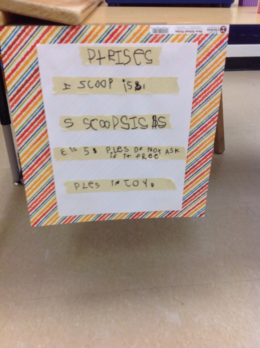 hollydumond's tweet photo. "Ice Cream Shop" is open for business! @MulveySchoolWSD #FDKwsd https://t.co/vOPrL3bRAO