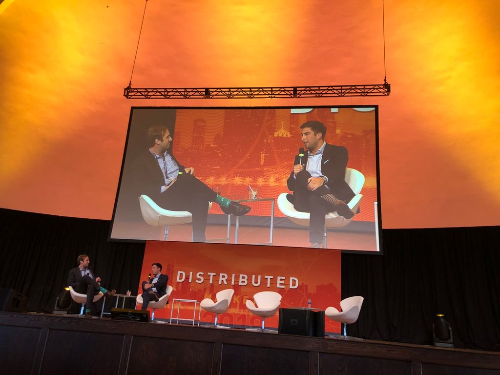 DistLedger's tweet photo. Closing remarks from @DavidFBailey and @tylev #DistributedMarkets https://t.co/OYGTEaWGwB