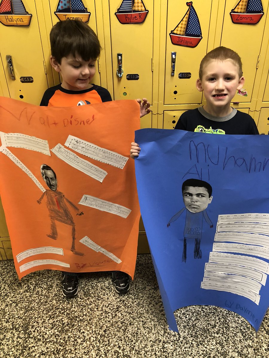 MrsWaurin's tweet photo. Ss researched a famous person then created biography posters to tell all about them! @VictoryVillaes @MeganHaberkam https://t.co/xXzfDBDjDh