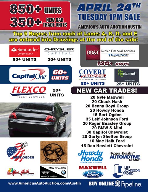 AmericasAuctATX's tweet photo. Tuesday, April 24th Lineup
https://t.co/XYXRGZI7YS https://t.co/5uFrXfBgHZ