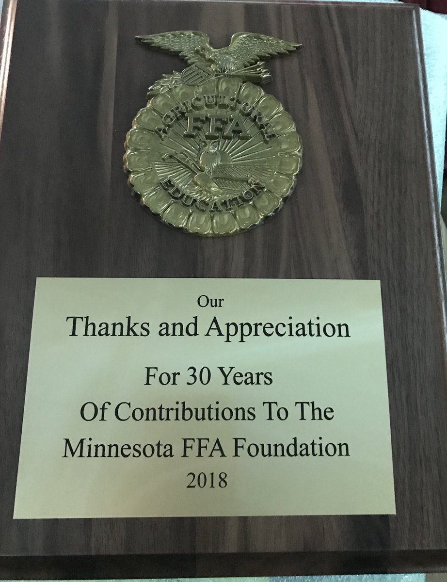 Goodhue FFA was recognized as a 30 year donor to the <a href="/MNFFAFoundation/">MN FFA Foundation</a> <a href="/MNFFA/">MN FFA Association</a> 89th State FFA Convention #FFAGoBeyond #goodhueffa #goodhueschool