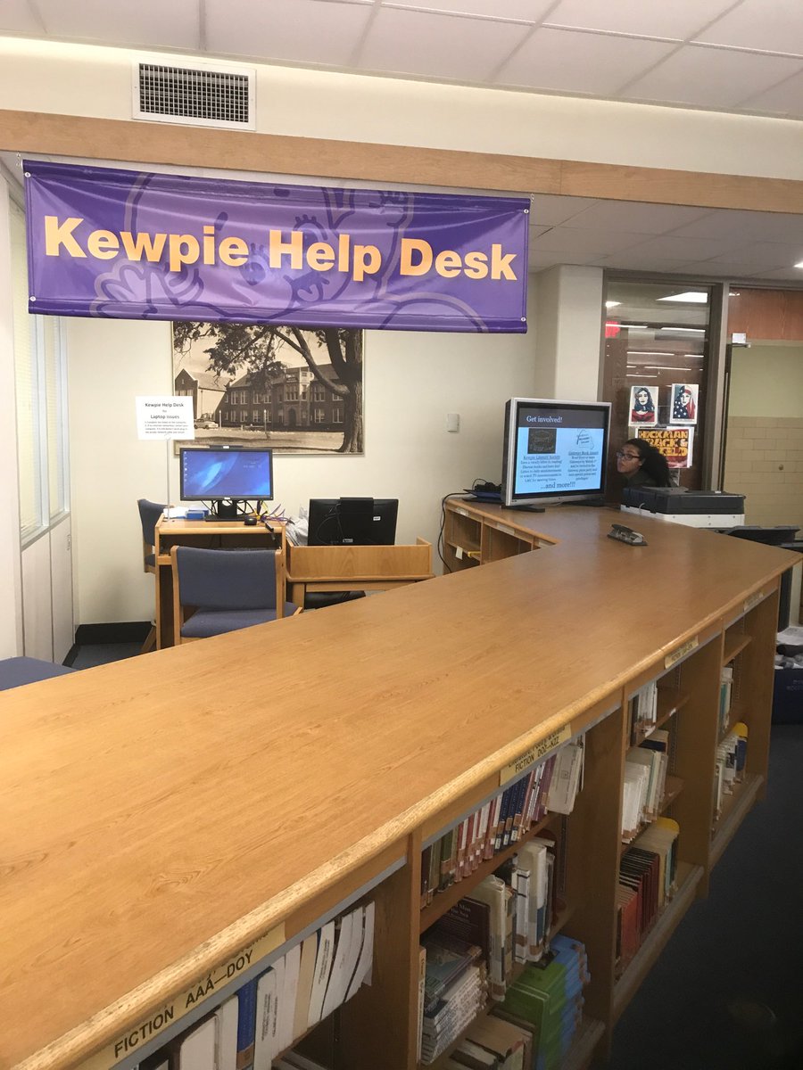 Our Student Help Desk at Hickman High School has a great presence in the Media Center! Nice work <a href="/HickmanLMC/">Hickman High LMC</a> #cpsbest