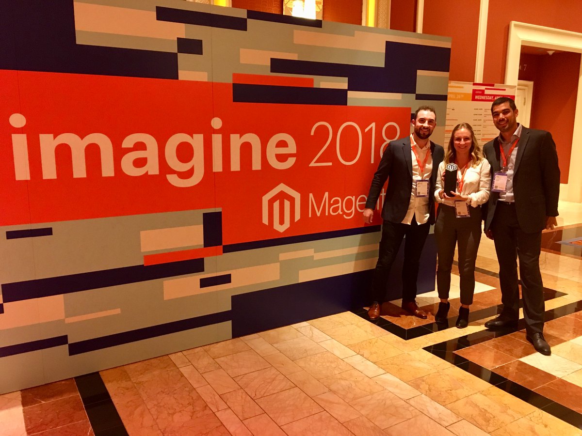 NostoSolutions's tweet photo. Great way to start off #MagentoImagine by winning the 'Thought Leadership Tech Partner Award' from @magento! We are excited for the rest of the conference and to continue driving exceptional content for merchants in the future. See more content here: https://t.co/GrceoTP3w7 https://t.co/YZzfUpTyVx
