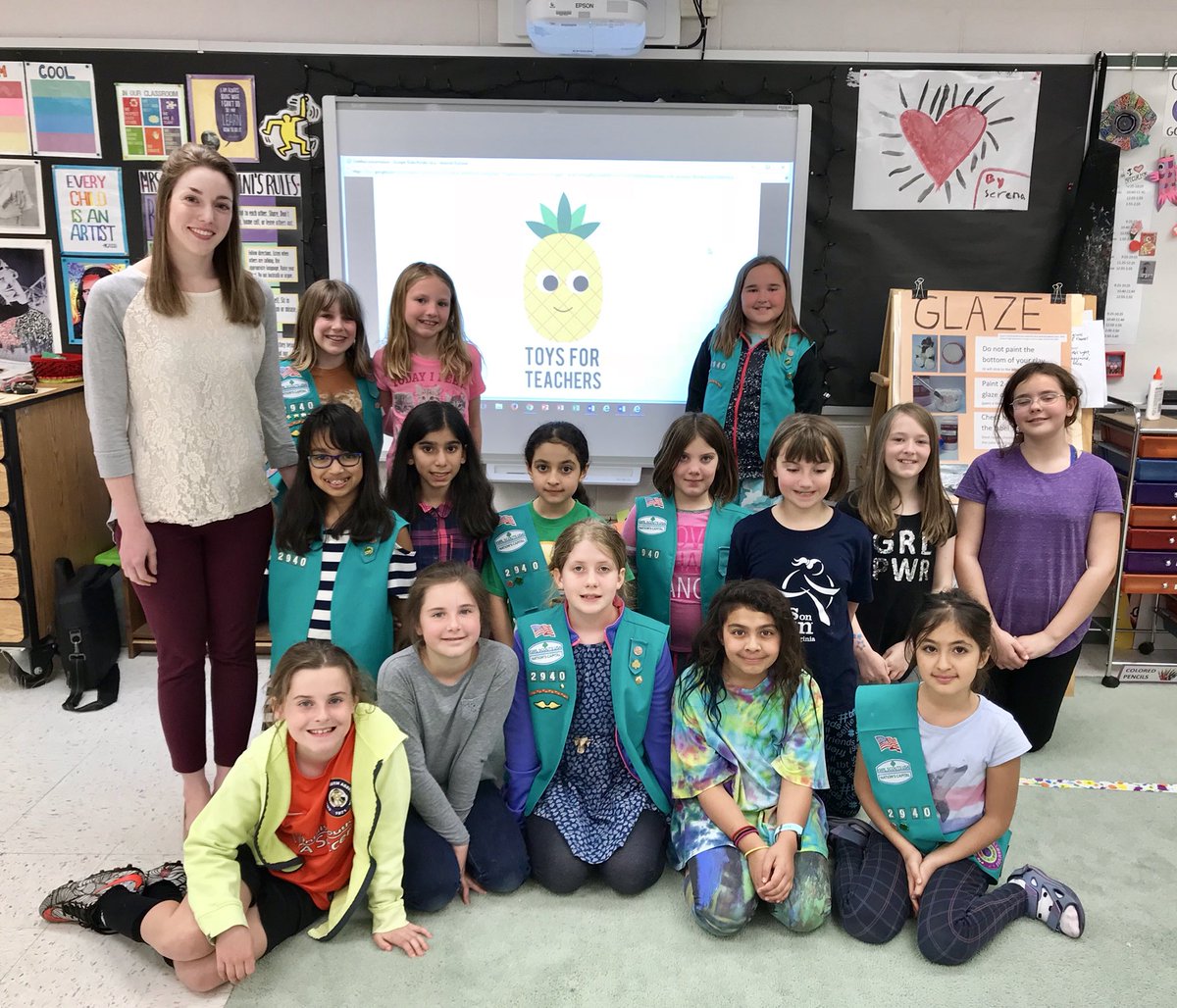 We were with the Greenbriar East ES Girl Scouts tonight! We shared our stories of how we recognized a need for Toys for Teachers and have grown it to help special education teachers and students across Fairfax County. The girls are preparing for their own service projects!