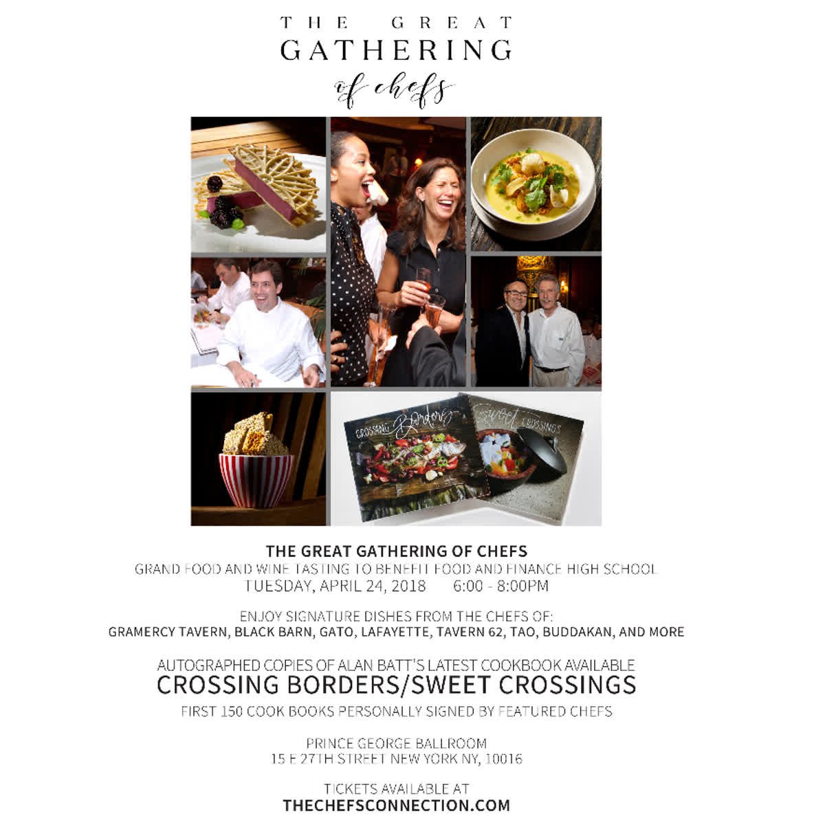 KBNNPR's tweet image. @kbnnpr President and Founder Karine Bakhoum will be at The Great Gathering of Chefs tomorrow evening signing books which contain one of her recipes! Be sure to join for an amazing night of food and wine to benefit the Food and Finance High School! 
#food #wine #event #nyc #ny