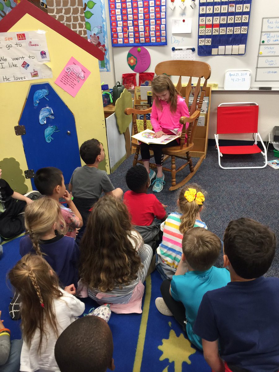 swright_sharon's tweet photo. Always love having a guest reader who was a former student! β€οΈ#eddelem #greatreader https://t.co/g2eaMqGpbr