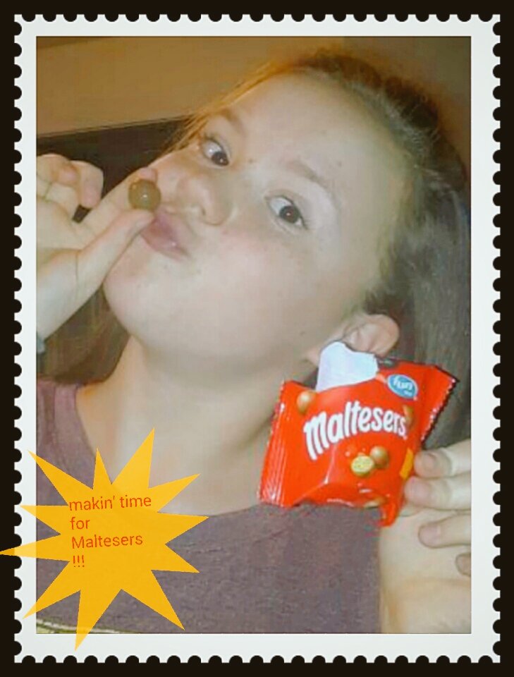 skc12283's tweet photo. @maltesersusa my daughter Sarah! The only thing she stops for😀 Her favorite snack! https://t.co/mURhoykiyT