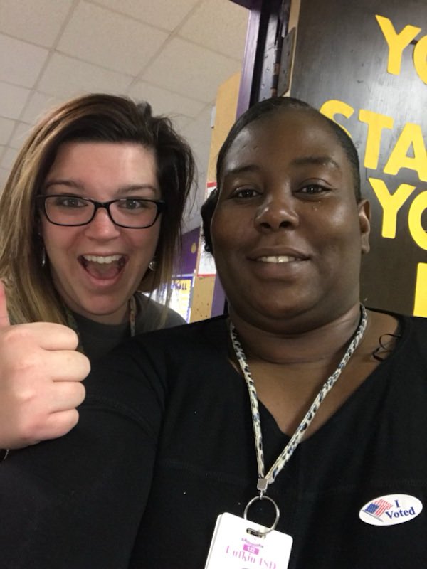 Made sure my girl voted FOR Prop A! #LufkinLearns #LufkinVotes