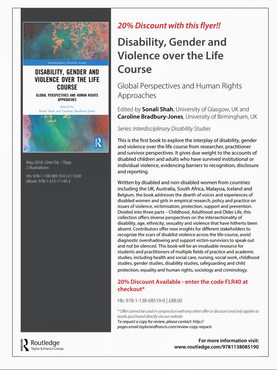 chron_ac's tweet photo. New book coming out soon could be of interest #Disability #FollowDis https://t.co/JANveOiNKD