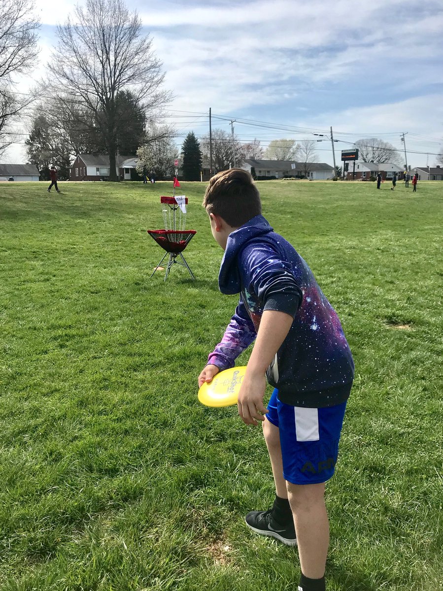 TEFoundation's tweet photo. Students at @JbmsYes played some Disc (Frisbee) golf today! We gave the grant to the Phys Ed Department at JBHS and they were kind enough to share in the fun with JBMS. Beautiful day for it! Thanks to TEF board member and educator Mr. Staniszewski for capturing the fun! https://t.co/6QcKjLCCvL