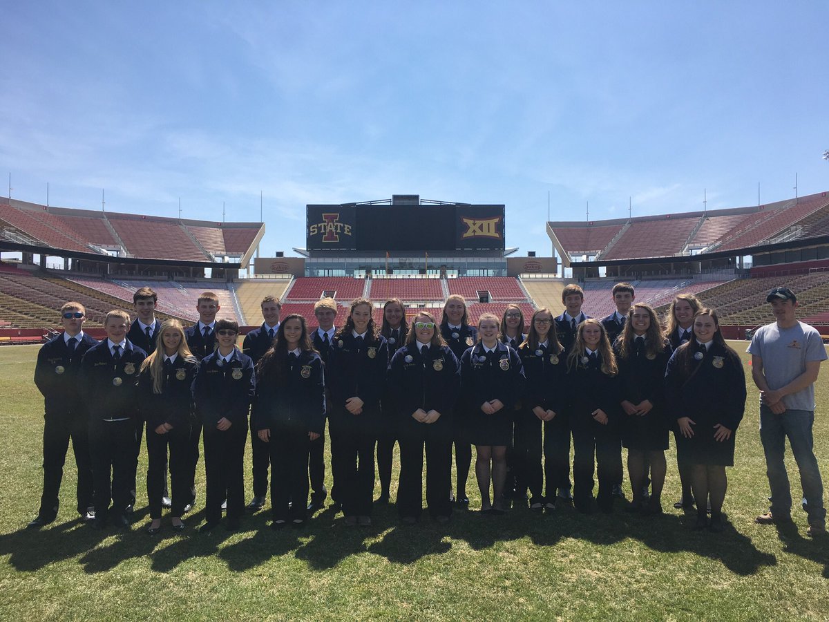 NessAgEd's tweet photo. Big day for the @shamiltonffa!

-Great tour with @CycloneTurf ✅
-Got to meet @CoachProhm ✅
-Received Ambassador Award ✅
-Chapter Display places top 5 ✅

@shcsd https://t.co/ueux5k4rer