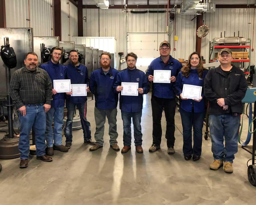 We celebrated with the individuals completing our Welding Technician course. Over the last 8 weeks they have put in 120 hours in class and lab getting the technical training to begin a career in welding! <a href="/OTCedu/">Ozarks Technical Community College</a>