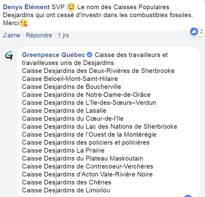 Deletmen's tweet photo. Vent de contestation chez Desjardins : 16 caisses ont adopté une résolution exigeant que Desjardins retire le financement accordé à Kinder Morgan pour la construction du pipeline Trans Mountain. Vos efforts portent fruit!! #StopKM #NonAuxPipelines #NoKinderMorgan #polQc #polcan https://t.co/faJjcWvICc