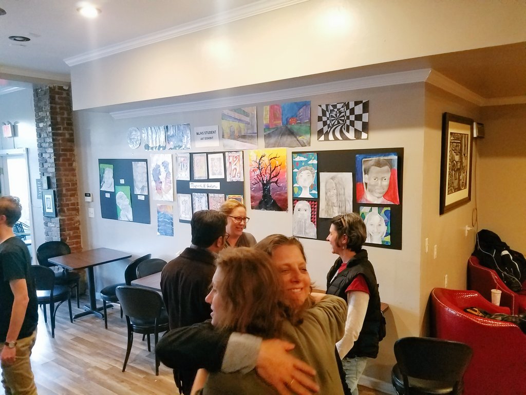shaunadelong's tweet photo. 3rd Annual Art Postcard Show. Our MJ PTA is the best!! Best year yet!! @APSMHJHSJaguars @sara_womack 🎨 Thank you everyone for coming out!! https://t.co/29m6NFsotE