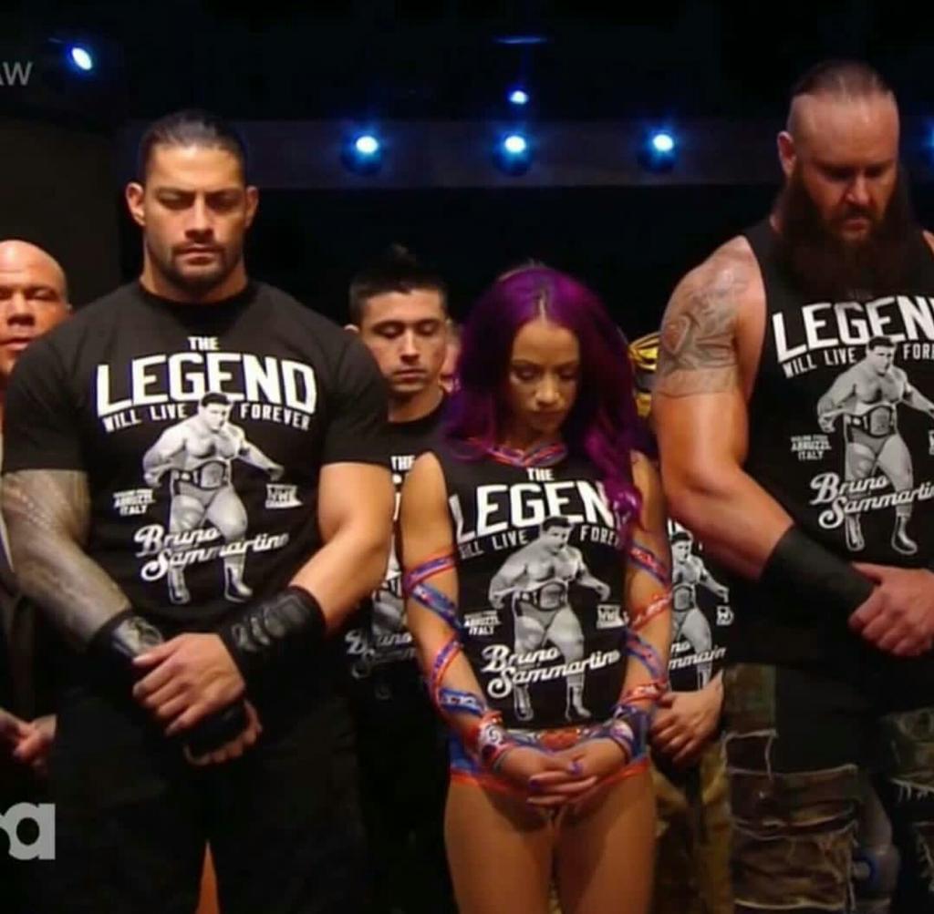 Fileana2's tweet photo. Roman Reigns at #Raw #RIPBrunoSammartino https://t.co/9Fwps24mY8