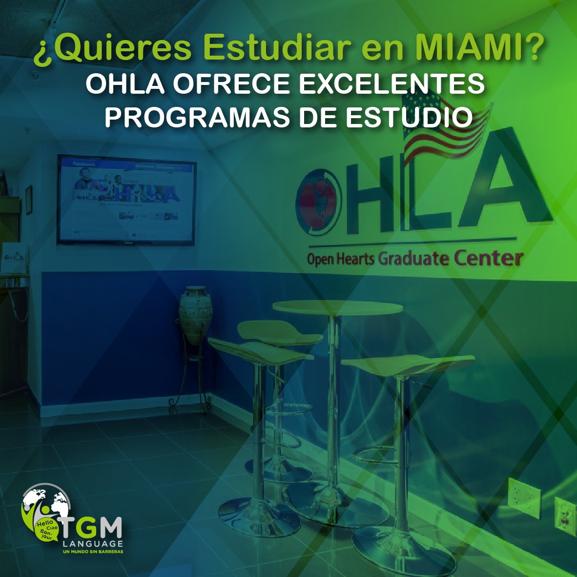 TGMLanguage's tweet image. ¿Quieres estudiar en Miami?, OHLA ofrece excelentes programas de estudio adaptados a tus requerimientos, contáctenos para mas información.

.

.

#TGMLANGUAGE #cursosdeIngles #estudiarenelexterior, #preparaciondeinglesuniversitario #canada #Colombia

#republicadominicana #miami