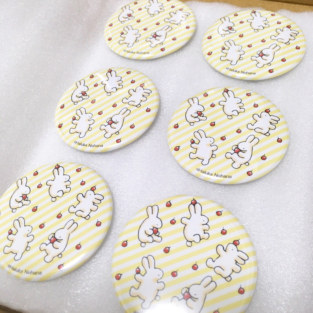 『うさぎマンション』こうさぎ缶バッジできました?ミニサイズとビッグサイズです! 