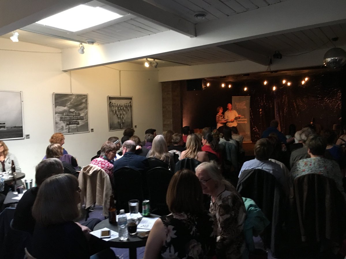 inkrayanne's tweet photo. The #Blinks @strollofpoets @edmpoetryfest is already rocking! #Poetry starts in 2 minutes! #PoFest18 https://t.co/aDTKbHR1Vl
