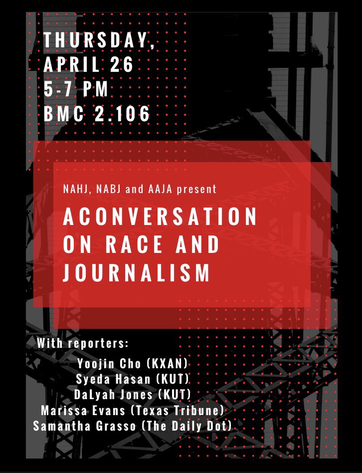 TXNAHJ's tweet photo. Great news: We’ve added another amazing panelist to our event. 

Thank you so much to @KXAN_News reporter @Yoojin_Cho for agreeing to come speak. We can’t wait! https://t.co/DPK8rmr3wV