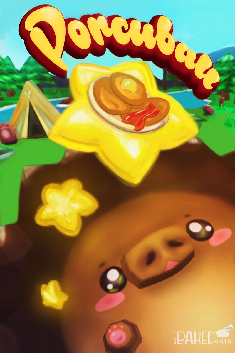 Porcuball's tweet photo. Look at the cute poster we have for EAE Play! I’m so stoked, I may print one for myself. #indiegames #studentgames #posters #gameart https://t.co/uSbpDrzU6e