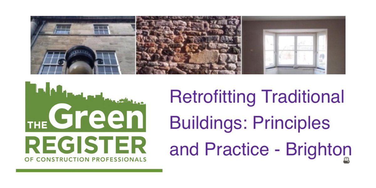 Looking forward to a 1-day course ‘Retrofitting Traditional Buildings’ - Brighton 25April.
Learning about the right approach for solid-walled buildings. 
Simply aiming for an EPC upgrade isn’t good enough.
Is incremental #WholeHouseRetrofit the answer?
greenregister.org.uk/civicrm/event/…