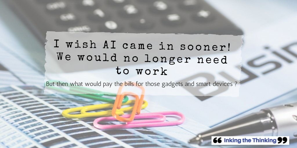 _AditiChandak_'s tweet photo. What would you do with your work days if AI took over?
#inkingthethinking #ArtificialIntelligence #Workforce #worklife #MachineLearning #AI #automation https://t.co/nDtOkWSrCe