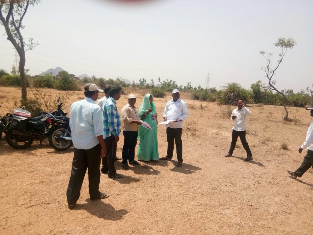 Jointcollector1's tweet photo. Inspection of #MiniAirPort site Survey by Rev , R&amp;B &amp; Survey officials

@Collector_MBNR https://t.co/dY183HdAX5