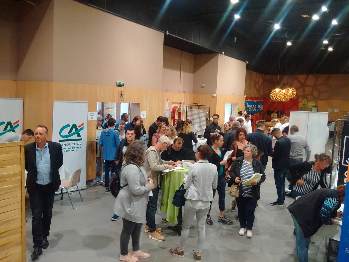 pycatherine's tweet photo. Le forum d Uzès pôle emploi Courbessac en partenariat avec la CCPU et l espace emploi entreprise C est parti ! https://t.co/oGy3CVNxOD