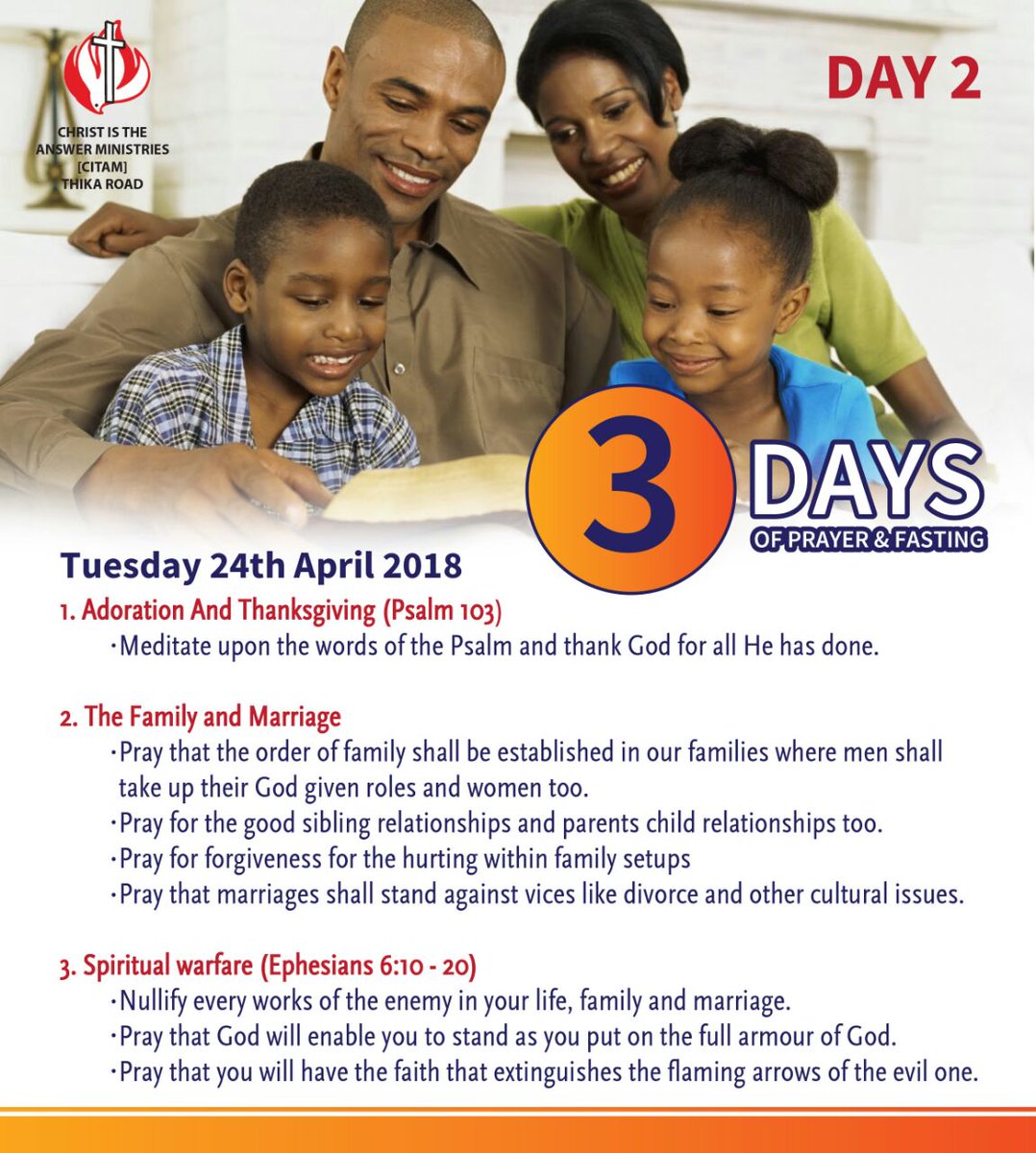 CITAMRoysambu's tweet photo. #3DaysofPrayerandFasting
#Day2
#IAMPOSITIONEDforIMPACT
#Citamthikaroad https://t.co/5koDb6h7qu