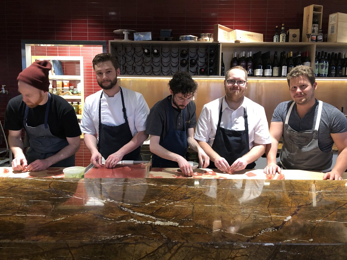 donnamacyyc's tweet image. These gentleman killed it tonight! A wonderful winemakers dinner for featuring K. H. Schneider wines and the chefs of 
@donnamacyyc 
@anewtable 
@deanehouseyyc 
@ModelMilkBistro