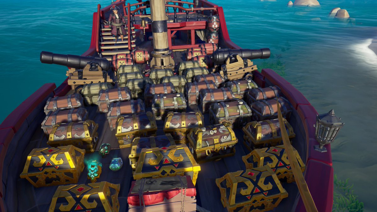 Tbandli's tweet image. Day 2 of Sloop fun. There be treasure out there @SeaOfThieves #beapirate