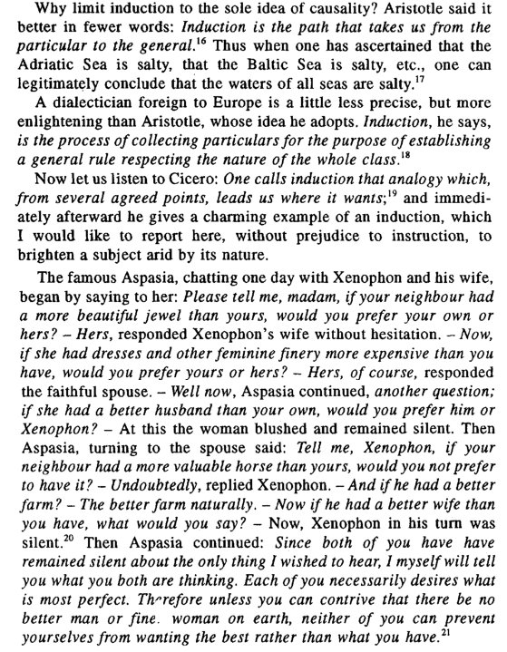 Maistre digs deep here, which is just as well because (as we'll see in a minute) the Baconites didn't really examine the concept of "induction" at all.