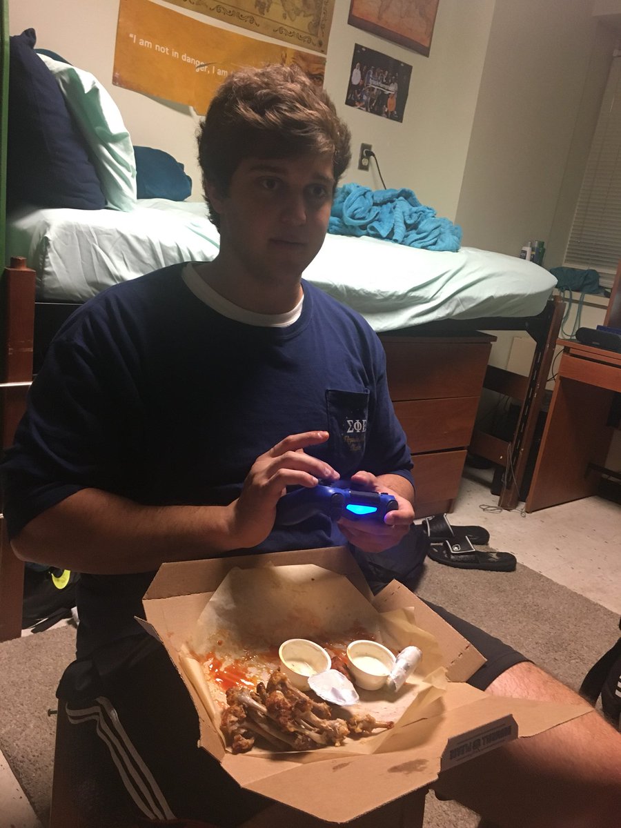 SigEpWM's tweet photo. Brother Elghouayel enjoying a meal. In letters. Sound body because he worked out before. https://t.co/xIDx332ndG