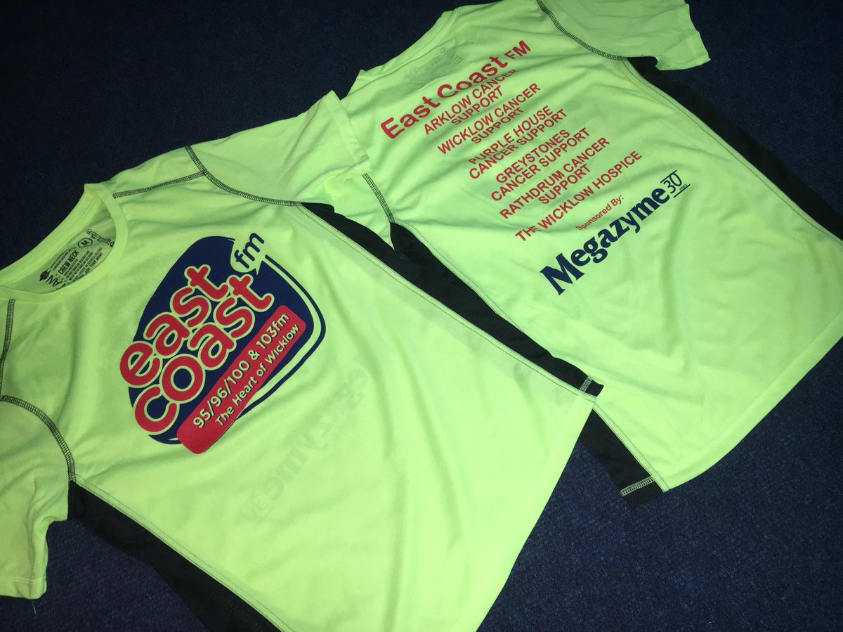 The t-shirts have arrived for the East Coast FM VHI Mini Marathon Team!