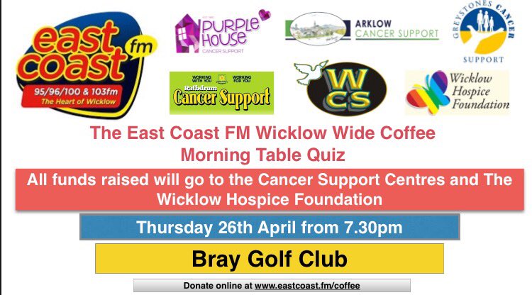 Make sure you get to our table quiz hosted by <a href="/mobiledjs/">Tommy Greene DJ</a> in <a href="/Braygolfclub/">BrayGolf</a> this Thursday #ecfmcoffee18