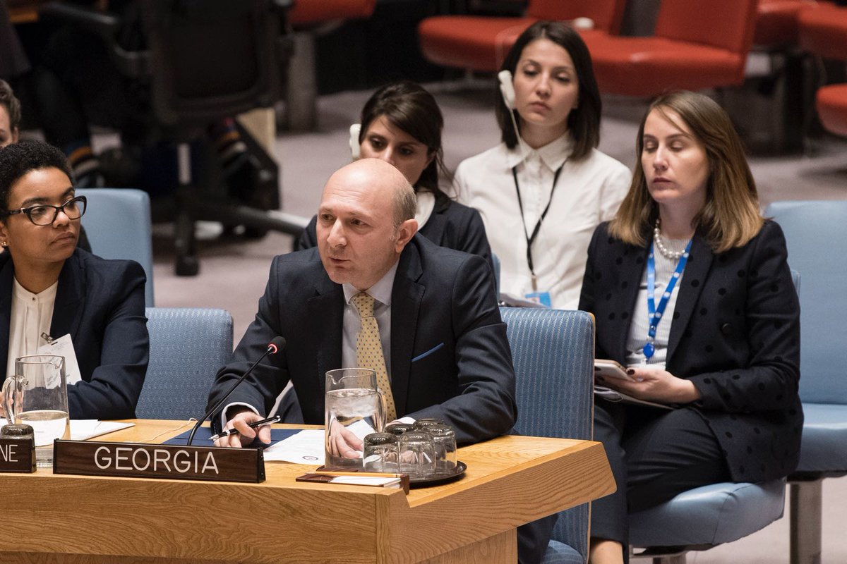 kahaimnadze's tweet photo. Spoke at #UNSC on #Youth #Peace #Security, dire human rights situation in Russian occupied Georgian regns of #Abkhazia &amp; #Tskhinvali/#SouthOssetia where young PPL deprived of right to education in native tongue + latest peace initiative of #GEO #YGov “A Step to a Better Future https://t.co/AvjaL0FOBN