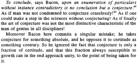 Shades of Feyerabend here, very good. Maistre BTFO of verificationism before it even formally existed!