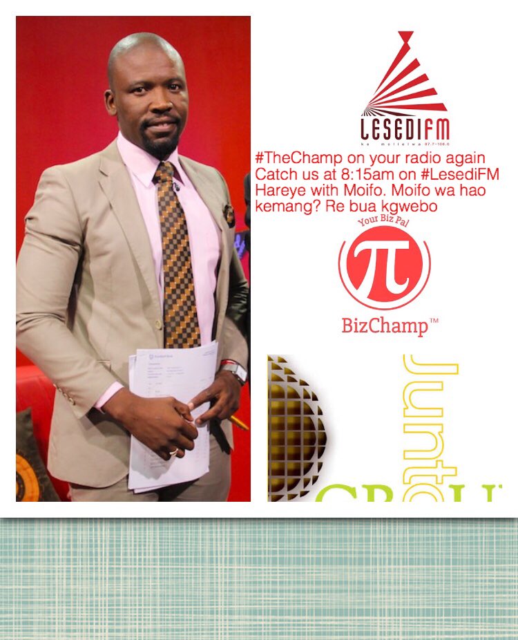 Lucasmoloi's tweet photo. It’s #Chooseday again and as usual it’s #TheChampsRadioDay, tune in on @LesediFM at 8:15 am on #Hareyebreakfastshow with #Moifo @kagisosebudi @leokaoketi @Twasagirl @SebiliMolefe https://t.co/5fWxZFSszi
