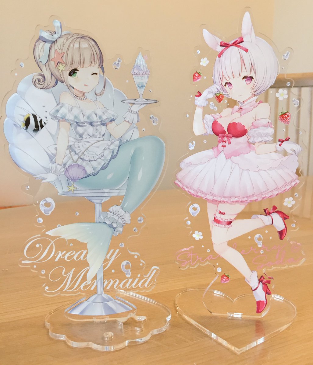 「アクリルフィギュアのサンプル頂きました!高さ18㎝の大きめサイズです。5月のコミ」|和錆のイラスト