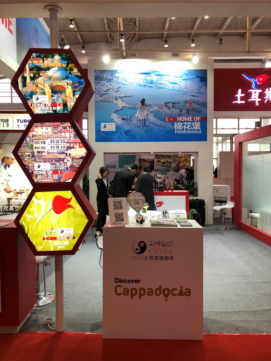 CappadociaDscvr's tweet photo. In order to promote #Cappadocia and develop business with chinese tourism professionals, we have attended #COTTM Fair at #Beijing between 16th-18th of April, there was also an intense interest to Discover Cappadocia's stand https://t.co/EZQ4zMlJKY